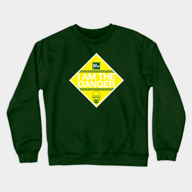 Warning Crewneck Sweatshirt by huckblade